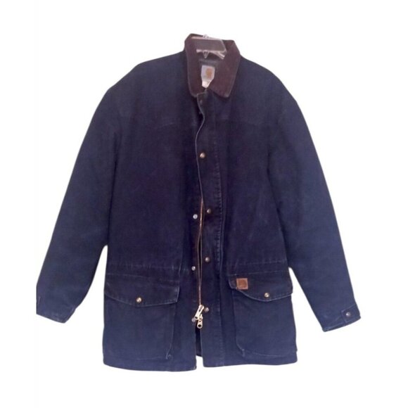 VTG Carhartt Jacket XL C52-MDT Blanket Lined Duck Canvas Ranch Distressed Faded - Picture 2 of 16